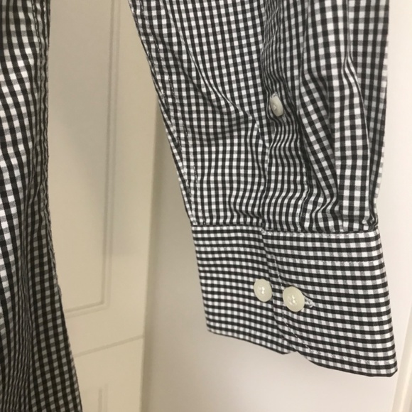 US Polo Assn. Men’s Non Iron US 15 LS 32/33 Button Down Shirt Black and White - Picture 8 of 8